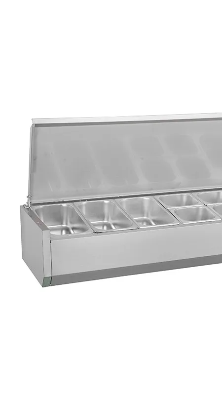 Commercial Pizza Salad Bar Sandwich Counter Display Chiller Fridge Top Prep Table Refrigerator