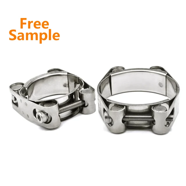 Manufacturer wholesale price double t bolt heavy duty hose slot clamps for exhaust clamps
