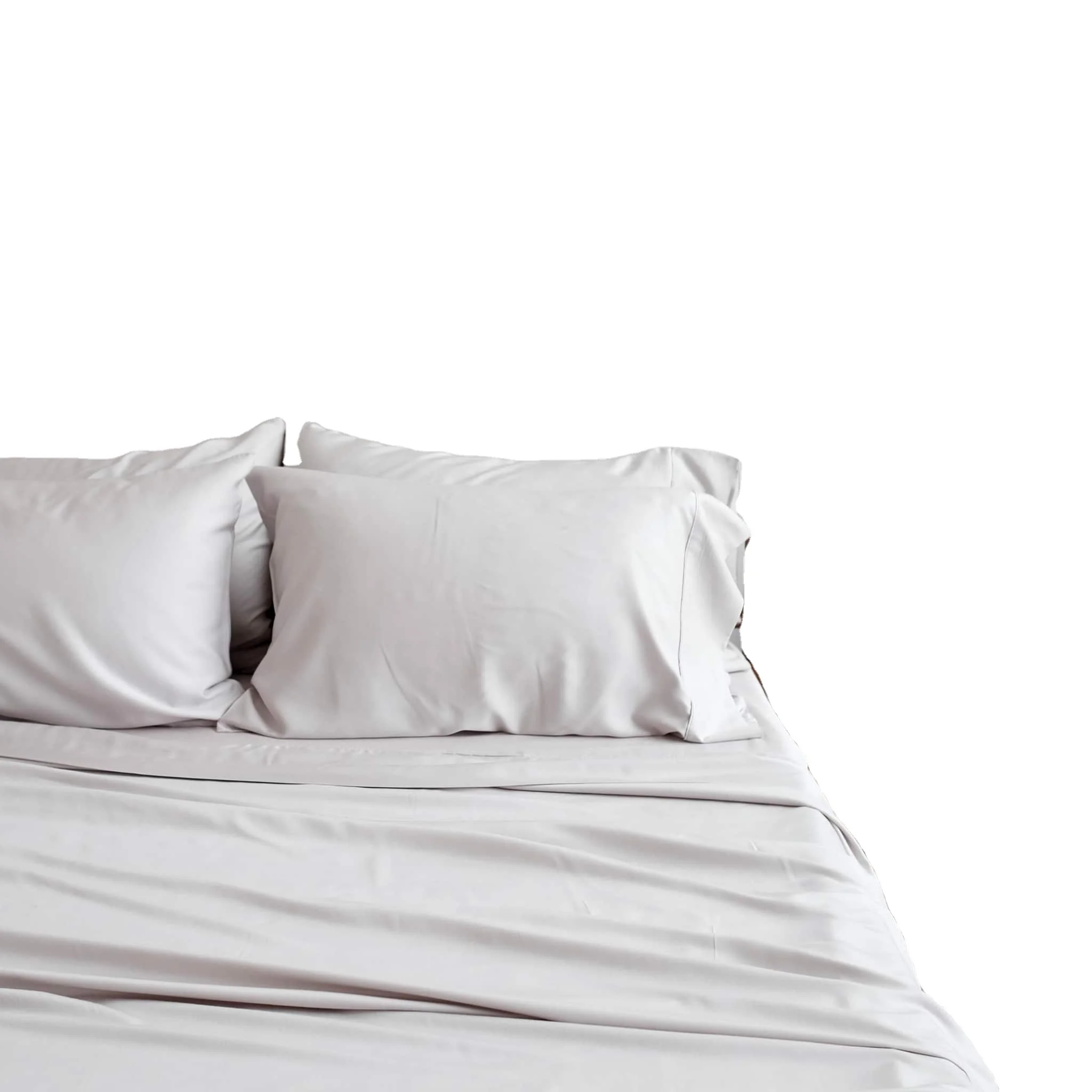 Eco-friendly lyocell Tencel sateen fabric 4pcs colorful bed sheet set  tencel bedding set