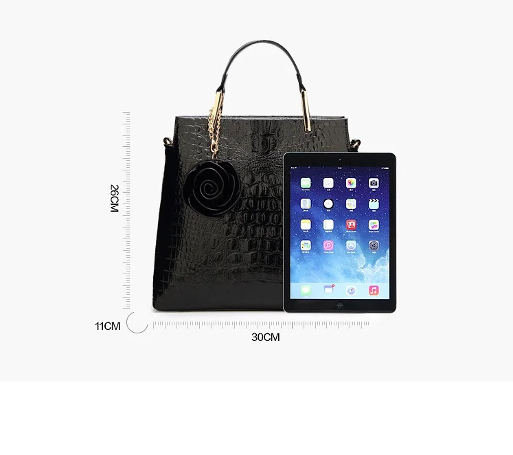 Wholesale Fashion Designer Brown Crocodile pattern Leather Shoulder Bags OEM Women Handbags For Ladies