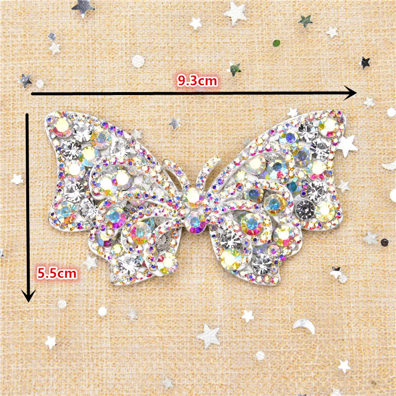 AB color rhinestone bow diamond flower clothing stickers applique DIY handmade shoe bag cravat patch decoration accessories