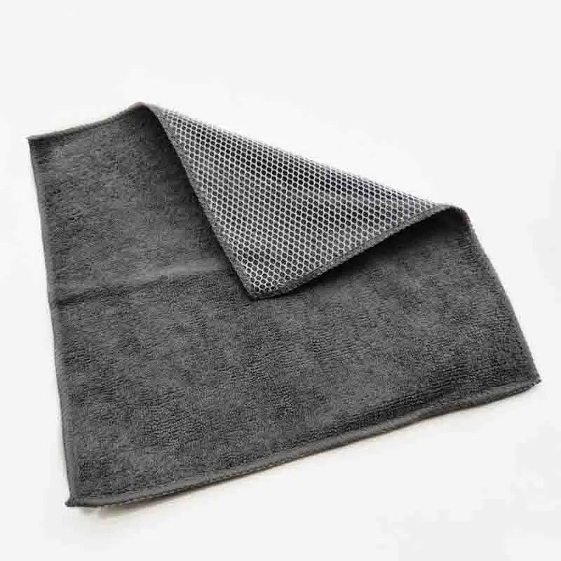 Superfine Fiber Thickened Cotton Yarn Dishcloth Double-sided Mesh Towel Lazy Dishcloth Kitchen Dishtowel Dishcloth