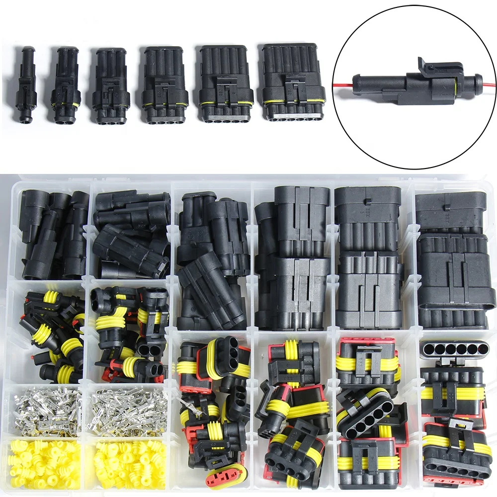 Electrical Waterproof Amp Super Seal Automotive male  female connectors 622pcs Box set 282104-1 282080-1