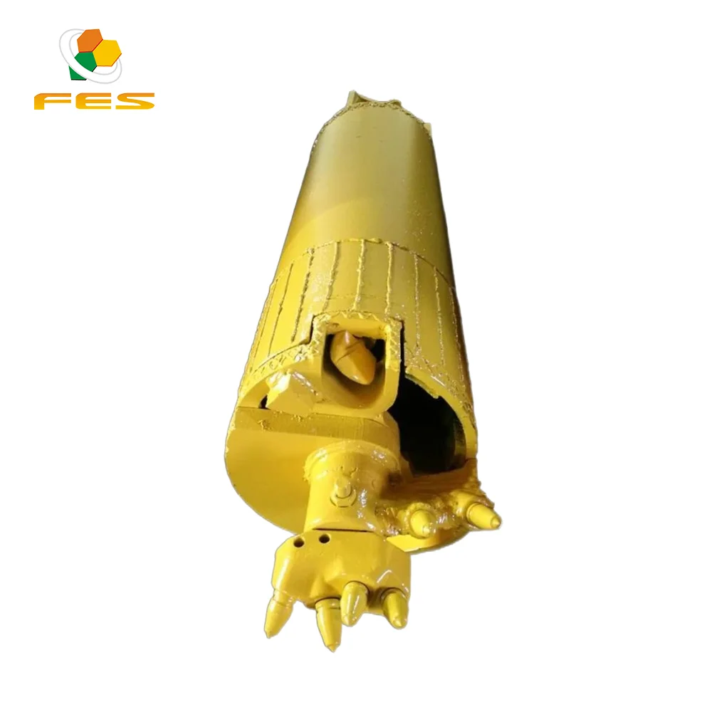 Heavy duty foundation drilling bucket with cutting teeth