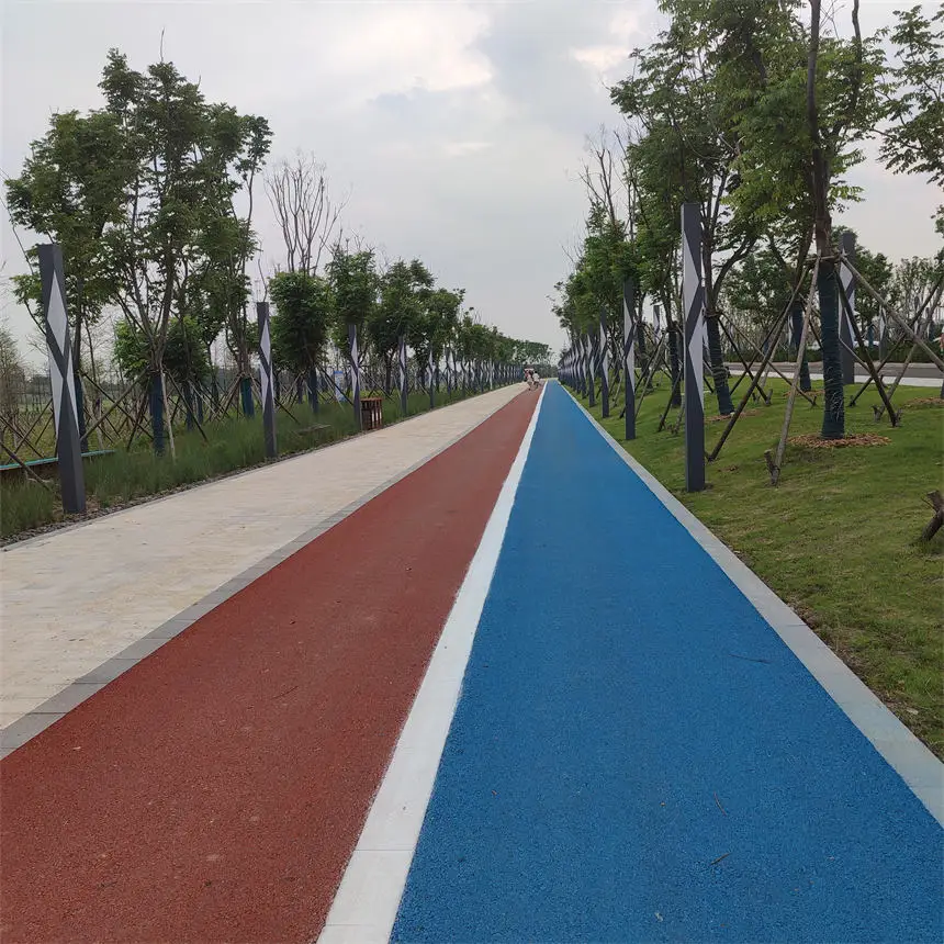 Roadphalt color yellow coloured asphalt surfacing