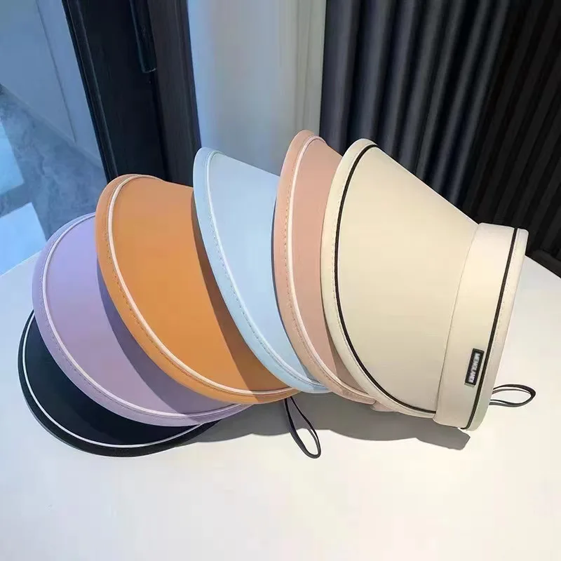 AI-MICH Promotion Wholesale Hat Sunscreen Foldable Woven Straw  Summer Bucket Hat Big Brim Sun Visor Beach Hat For Women