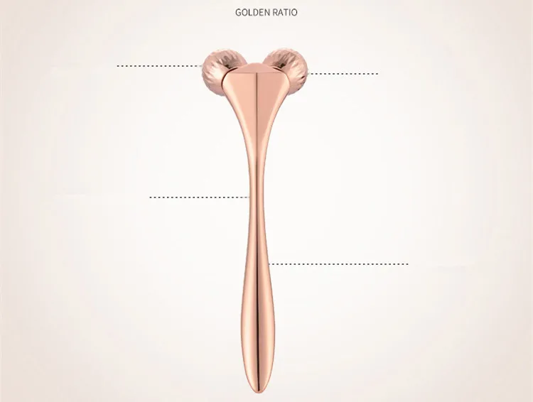 3D Facial Roller Portable press slimming metal v shaped mini ice roller Face Lift Beauty Massage Roller