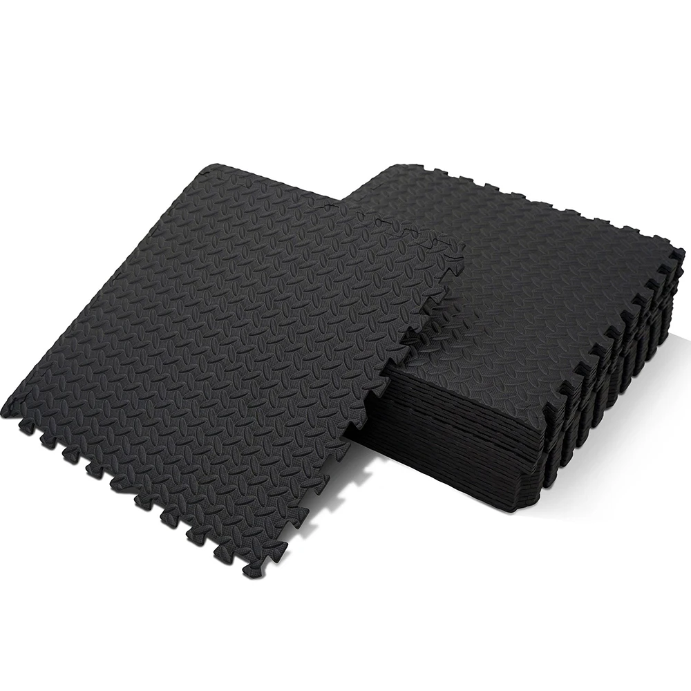 Tellus Fitness Interlocking EVA Foam Floor Tiles Gym Flooring Exercise Mats for Home Gym Use