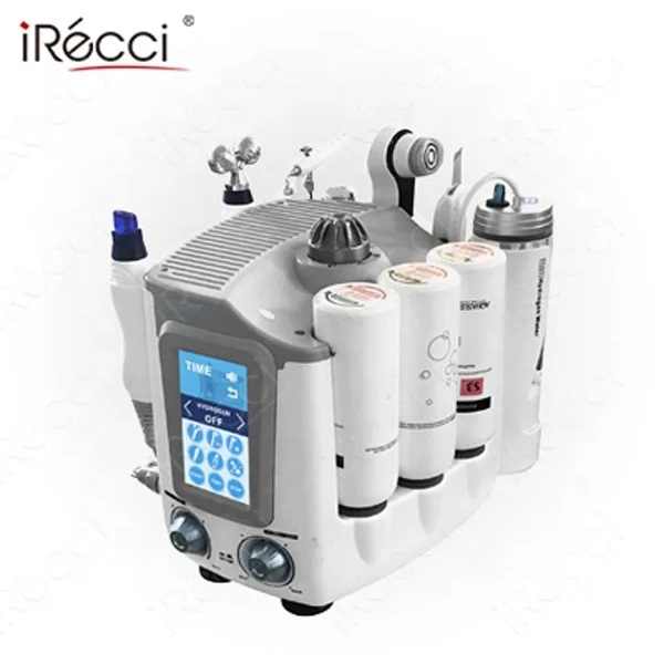 Professional hydrofacials h2o2 7in1 hydro dermabrasion water facial skin spa hydro facial machine with 6 handles
