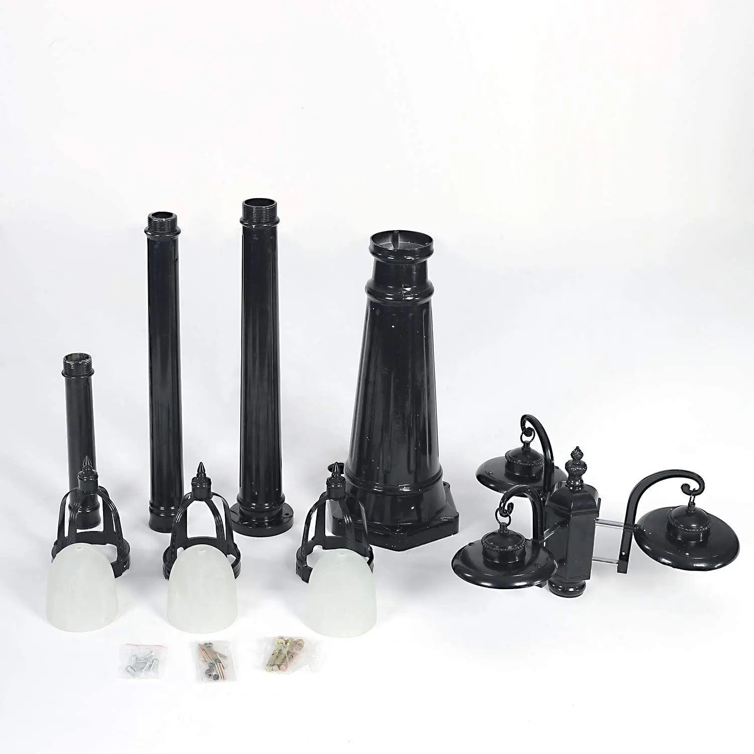 Manufacturer Pole Garden Outdoor Lamp Post Landscape Lamp European Solar Light Sensor Waterproof Ip65 For Street Courtyard Lawn