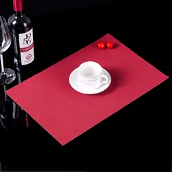 Non-slip Kids Placemats Stain-Resistant Dining Disc Bowl Woven Pad Coaster Decorative Vinyl PVC Table Mats for Restaurant Decor
