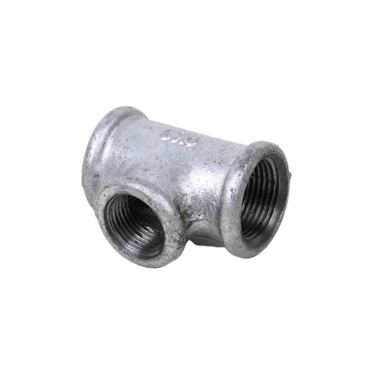 BS standard beaded cast malleable iron tube fittings malleable cast iron  plumbing materials threaded tee pipe fittings