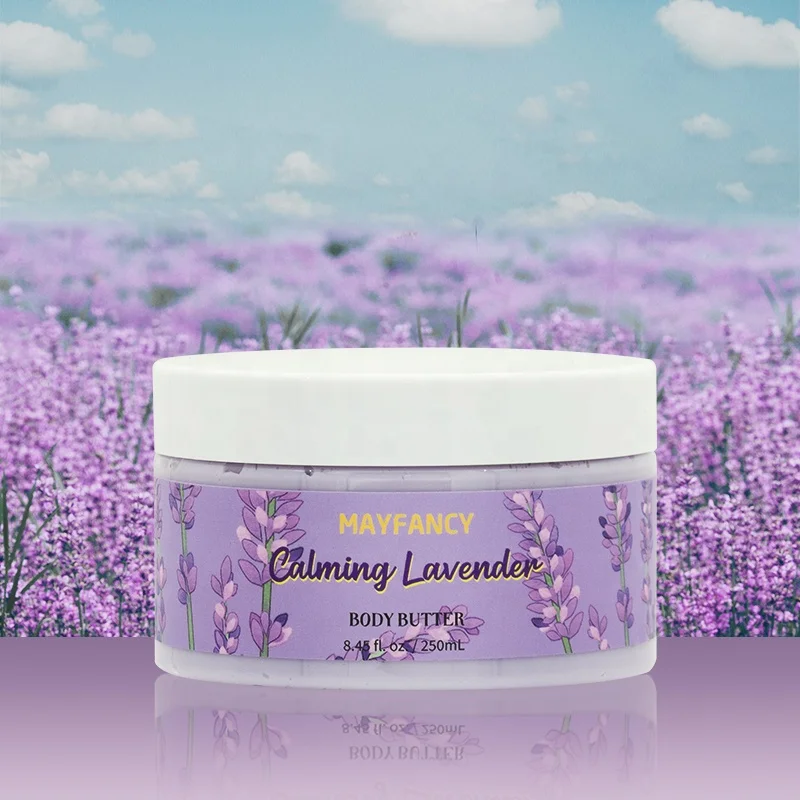 custom your logo 250ML vegan for shower bath moisturizing body butter for improving rough and dull butter