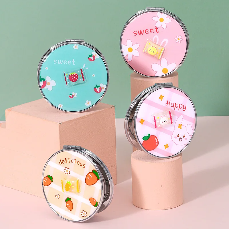 Drip rubber three-dimensional fruit animal makeup mirror a double magnification double-sided mirror