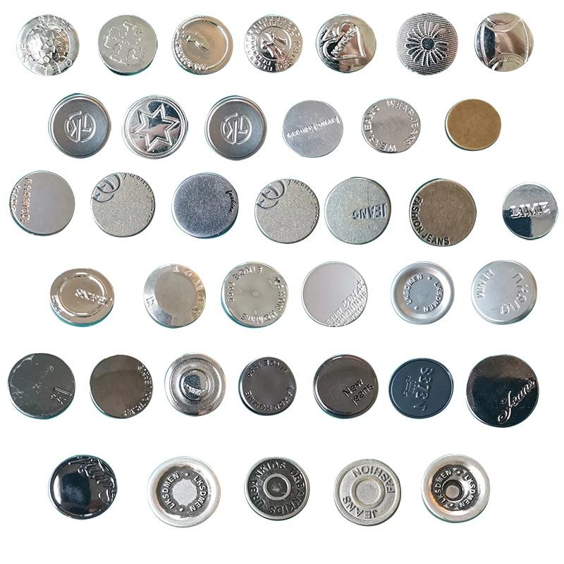 OEM and ODM custom jean button cross metal rivets zinc alloy jeans denim collection jeans buttons 17mm