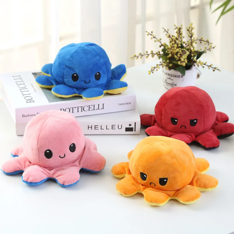 
2021 Amazon Top Sale Reversible Plushie Toys Double-Sided Flip Reversible Stuffed Animals Doll Octopus Among Us Soft Toy Plush 