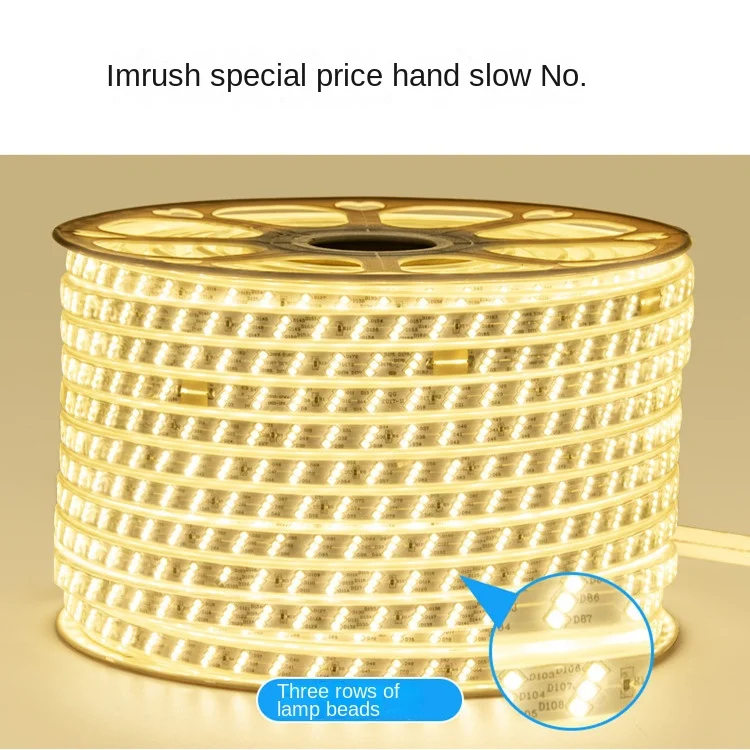 Light strip led tri-colour changing light household living room ceiling light strip neon seven-colour waterproof soft striplight