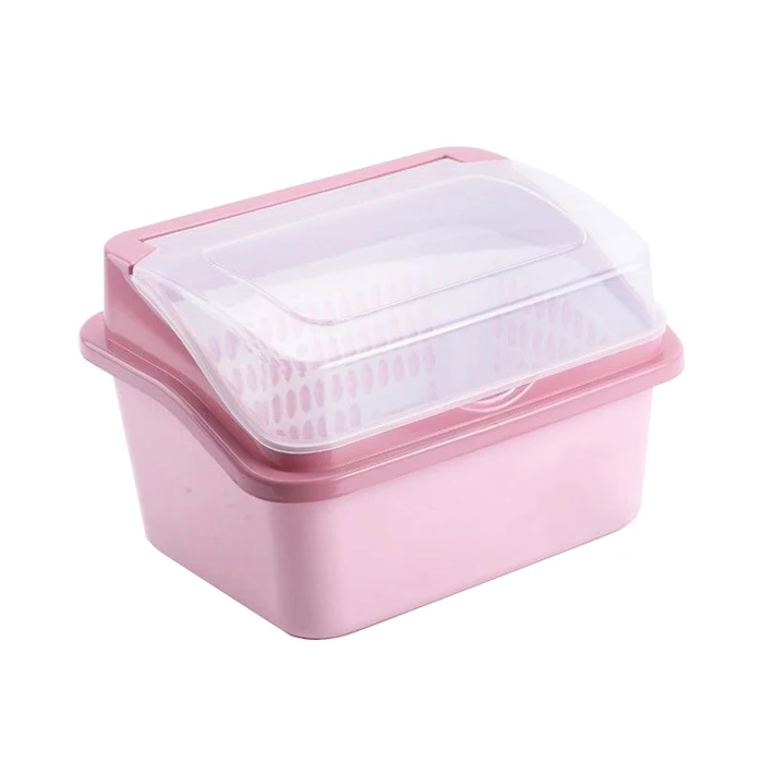 Пластиковые Кухонные чаши стойки для посуды с крышкой