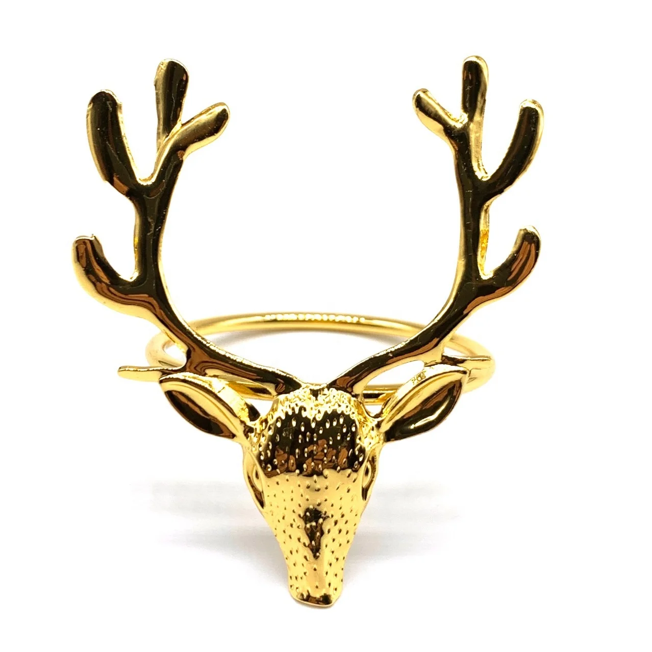 Luxury Metal Gold Napkin Rings Christmas Tree Elk Unique Napkin Rings Napkin Holder Ring