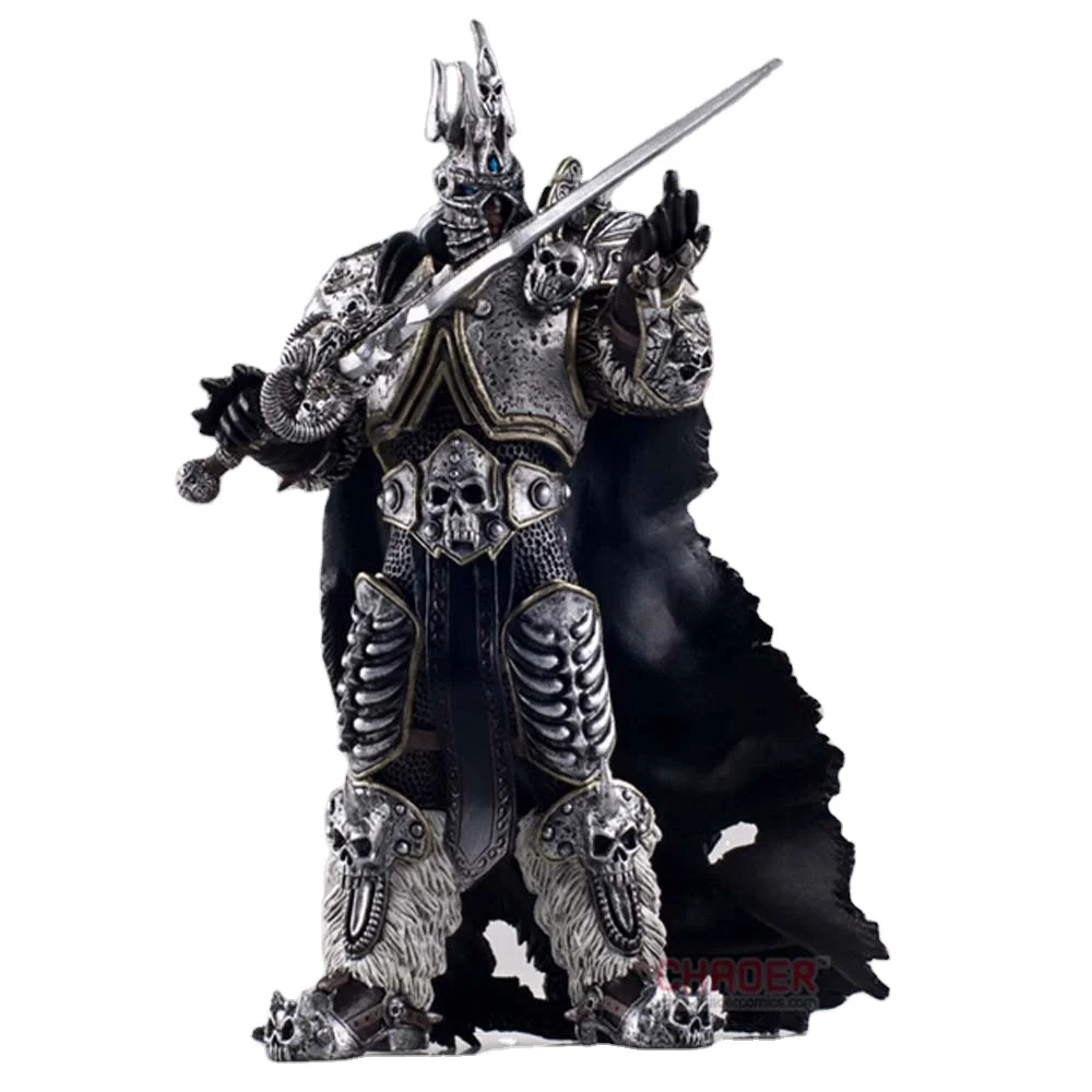 Индивидуальные новый стиль смолевой анимации World of Warcraft 7 дюймов карты lich King Артас скульптура для дисплея