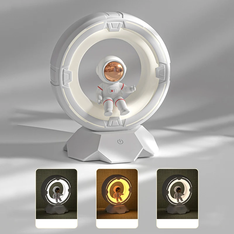 IMYCOO New Design Rechargeable Children Astronaut LED Table Lamp Home Touch Dimmable Eye Table Lamp For Bedroom