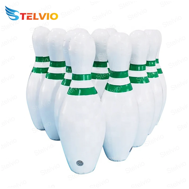 Giant Durable PVC Tarpaulin Bowling Pins Human Bowling Games inflatable penguin bowling game For Sale