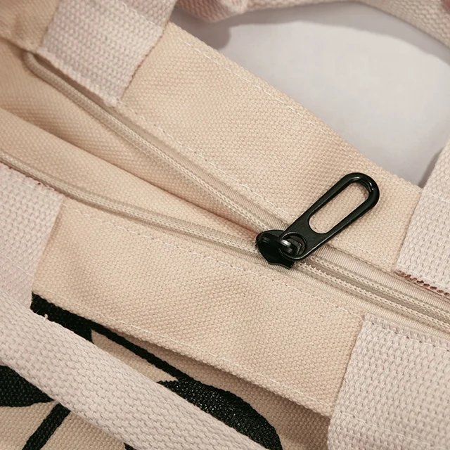 custom logo printed cotton canvas messenger bag for kids