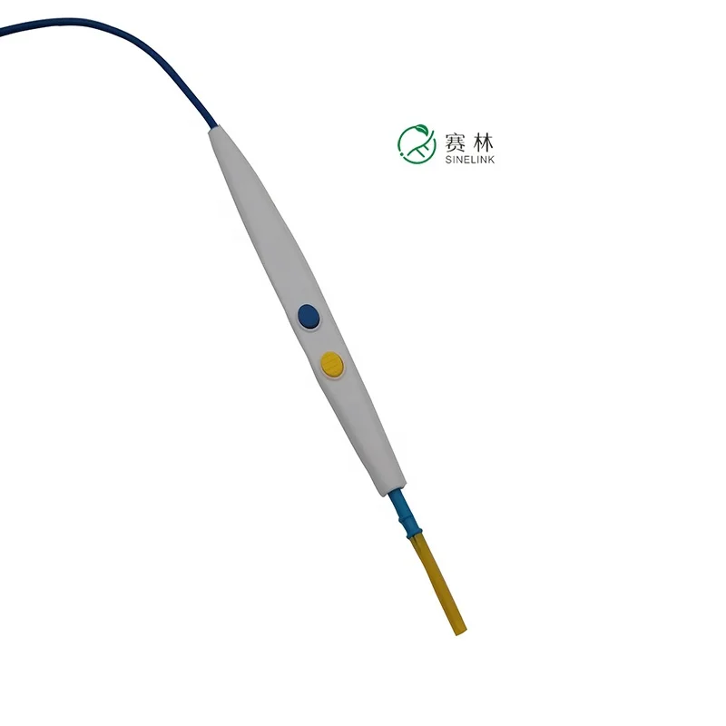 High temperature disposable electrosurgical hand switch ESU electrode pencil cable, medical ESU pencil