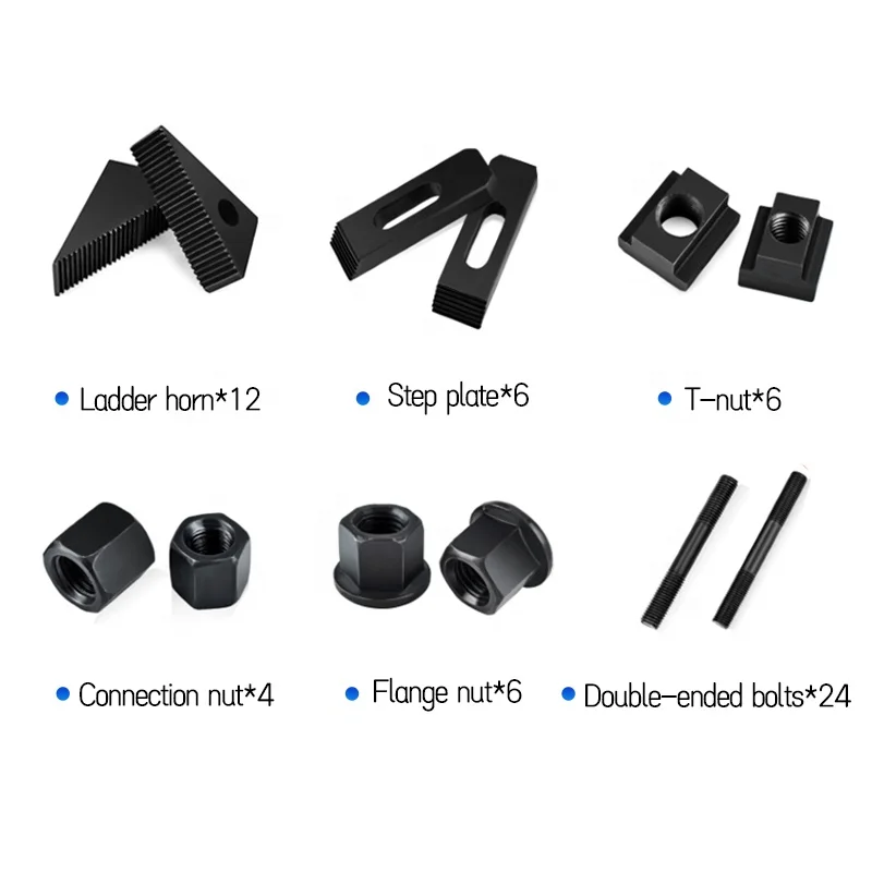 HLTNC plus hard combination platen T-58pcs-M8 M10 M12 M14 M16 M18 M20 M22  Milling Clamping Kit M16 Clamping Kts