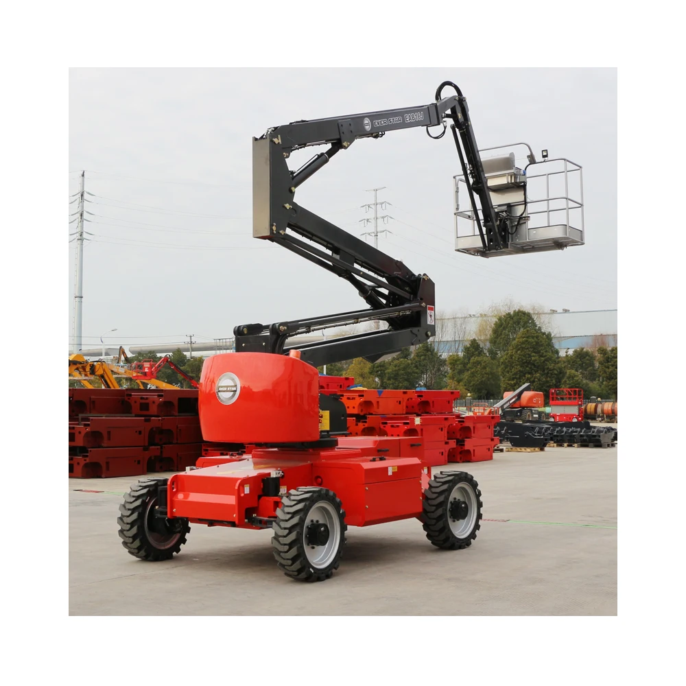Cheap small 12-16m hydraulic articulated mobile portable cherry picker boom lift