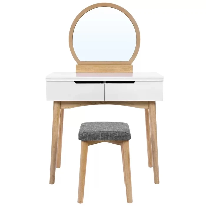 Top quality luxury mirrored tables white dressing table designs for bedroom furniture