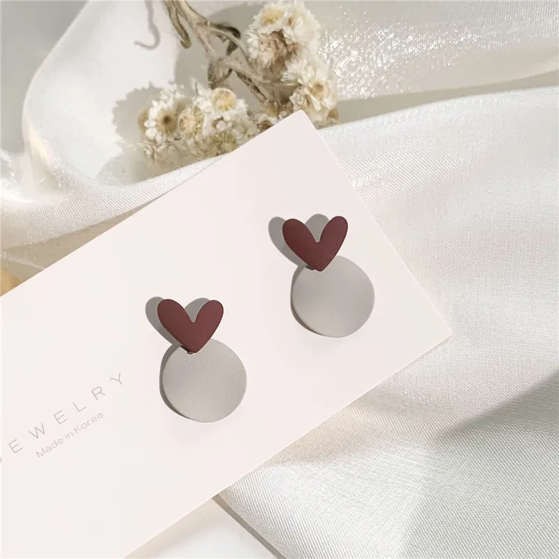 JuHu Fashion Retro Geometric Geometric Acrylic Pendant Earrings Jewelry Drop Earrings