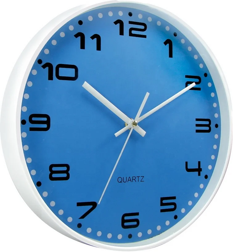 Round Wall Decorative Plastic Quartz Analog Time wall Clock