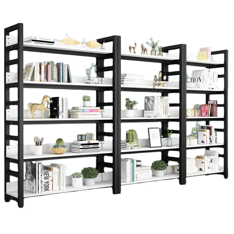 Modern Iron Display Furniture 5-layer Storage Shelf Kitchen Library supermarket Bookshelf shoes display