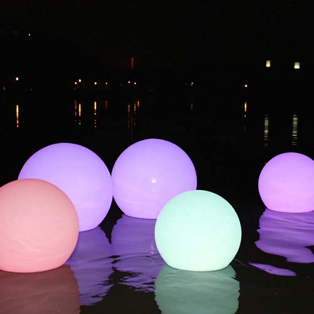 16 RGB Colors Remote Control Rechargeable Battery Powered Swimming Pool Ball