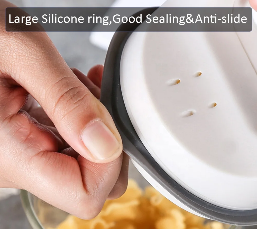 Large Glass Kitchen Food Storage Airtight Vacuum Jars Bottle Canister