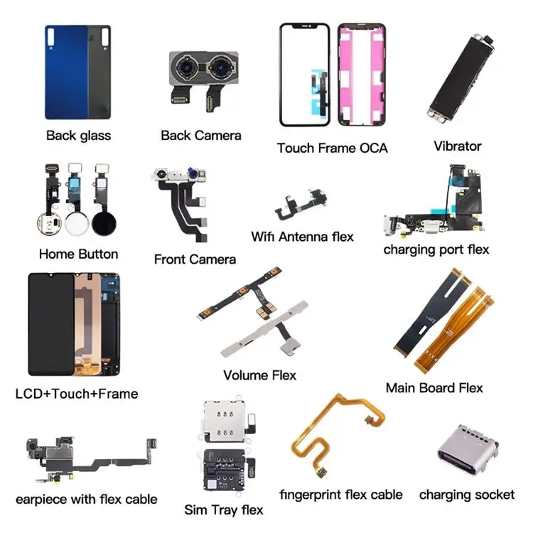 For Gigaset Spare Part LCD Shield Plate Battery Adhesive Front Camera Mobile Phone Flex Cables for All Models