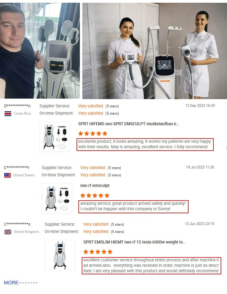 Commercial same time emslim electrical stimulation machine ems rf slimming tightening device em slim neo rf