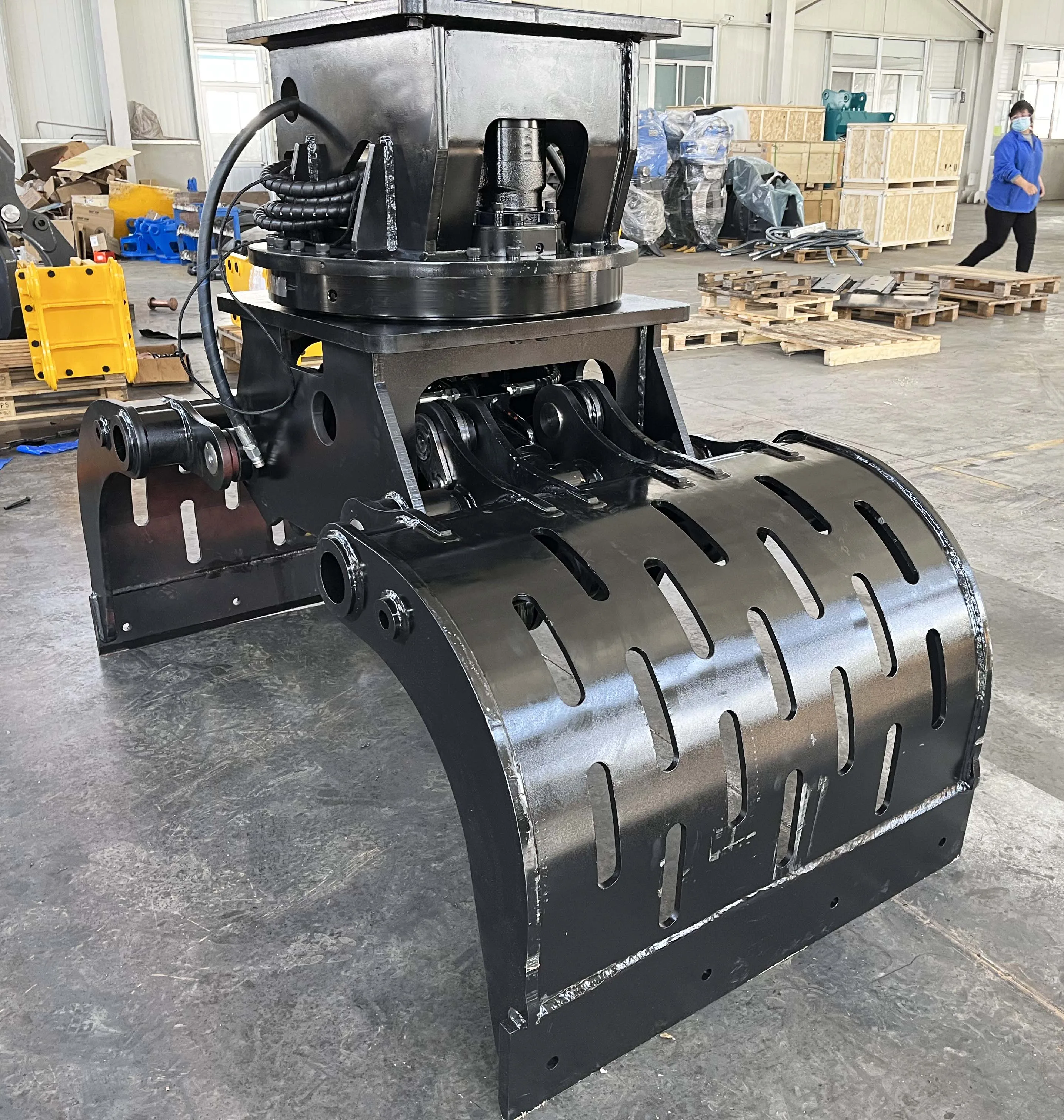 HOMIE Hydraulic Separator Clamp,Rotary Sorting Clamp for 2ton to 30ton Excavator