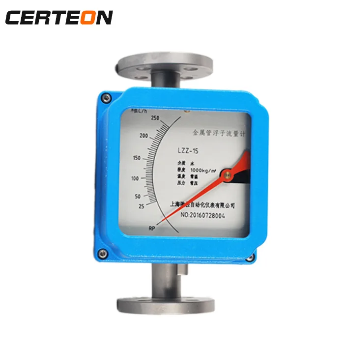 High performance Corrosion proof chlorine Metallic Tube Rotor rotameter Flow Meter with Thread connection