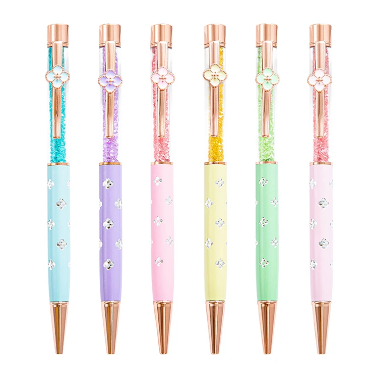JH 2022 ручка на удачу с цветком, модная металлическая Хрустальная ручка с цветами в горошек