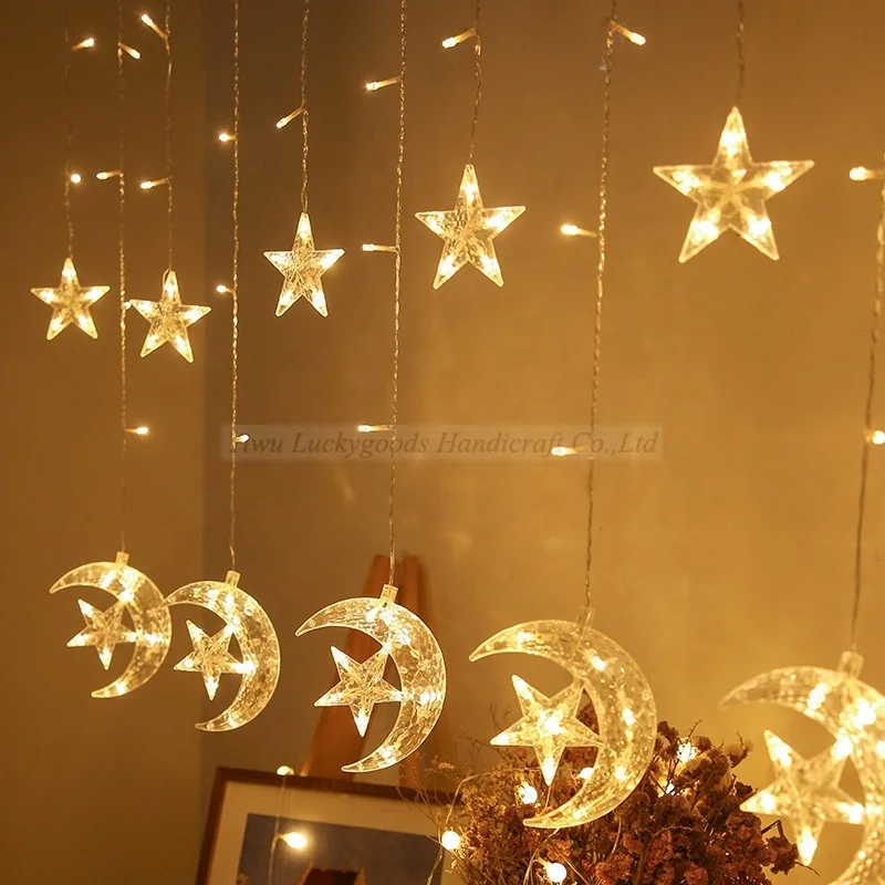 LED210805-1Luckygoods Designed Shape Of Star Lights Lighting Bunch Decoration For Wedding