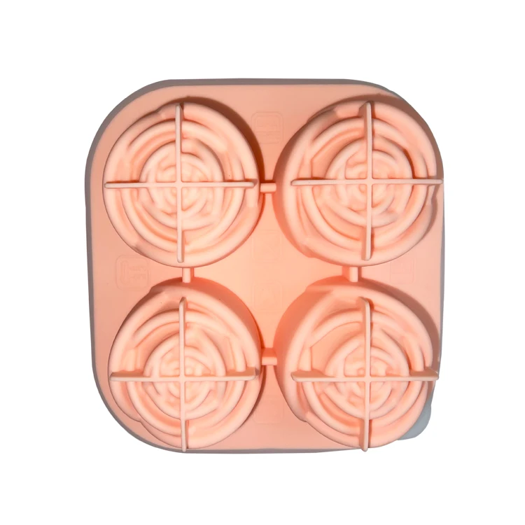 2023 New Arrivals Food Grade 9 Cavities 3d Rose Shape Ice Tray Silicone Cube Mold