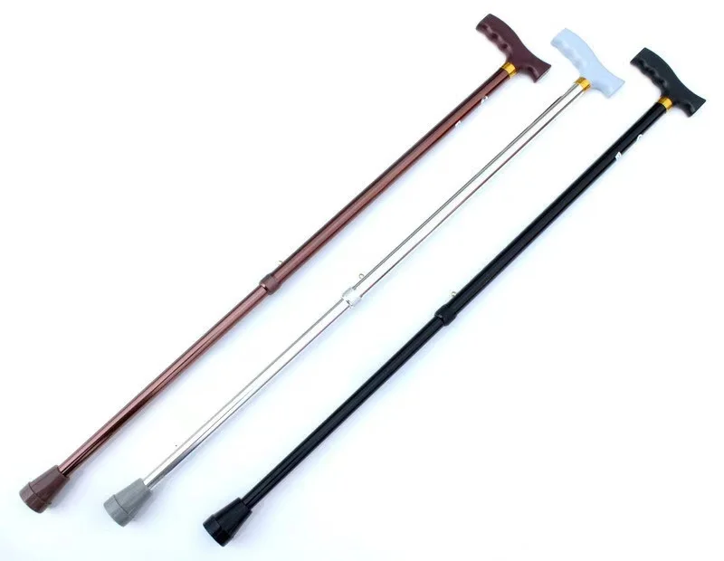 telescopic cane Aluminum Alpenstocks walking stick Section 2 adjustable crutches