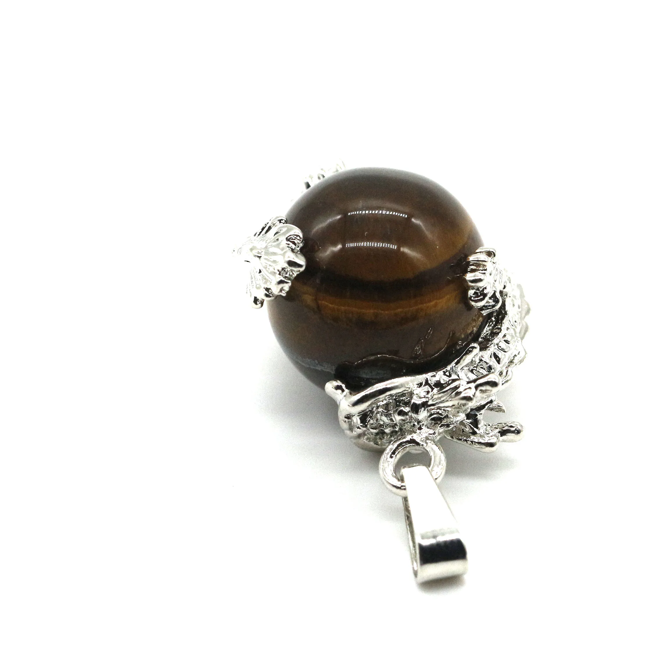 Fashion jewelry pendants Natural grey jasper Stone Pendants for Necklace 16mm Round Stone Bead Balls