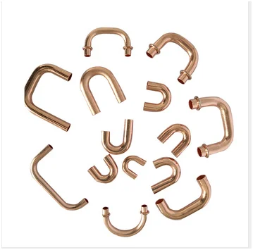 ISO9001 refrigeration carrier air conditioner parts Bending 10mm Copper Pipe 180 Degree Return Copper Bend