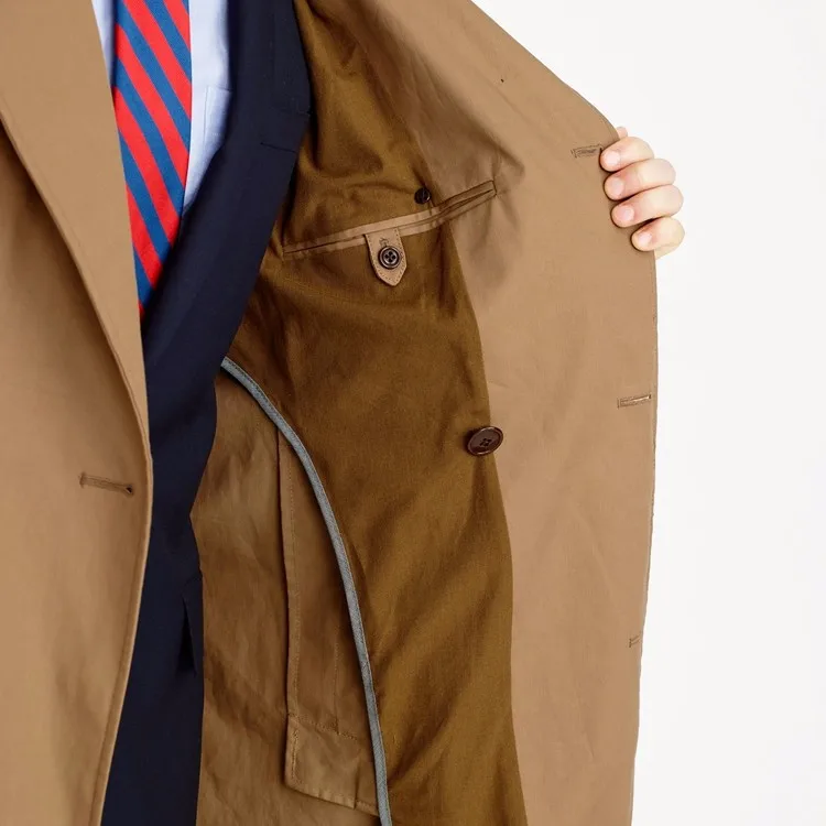 2022 New Fashion Wholesale custom long trench coats plus size windbreaker jackets for men