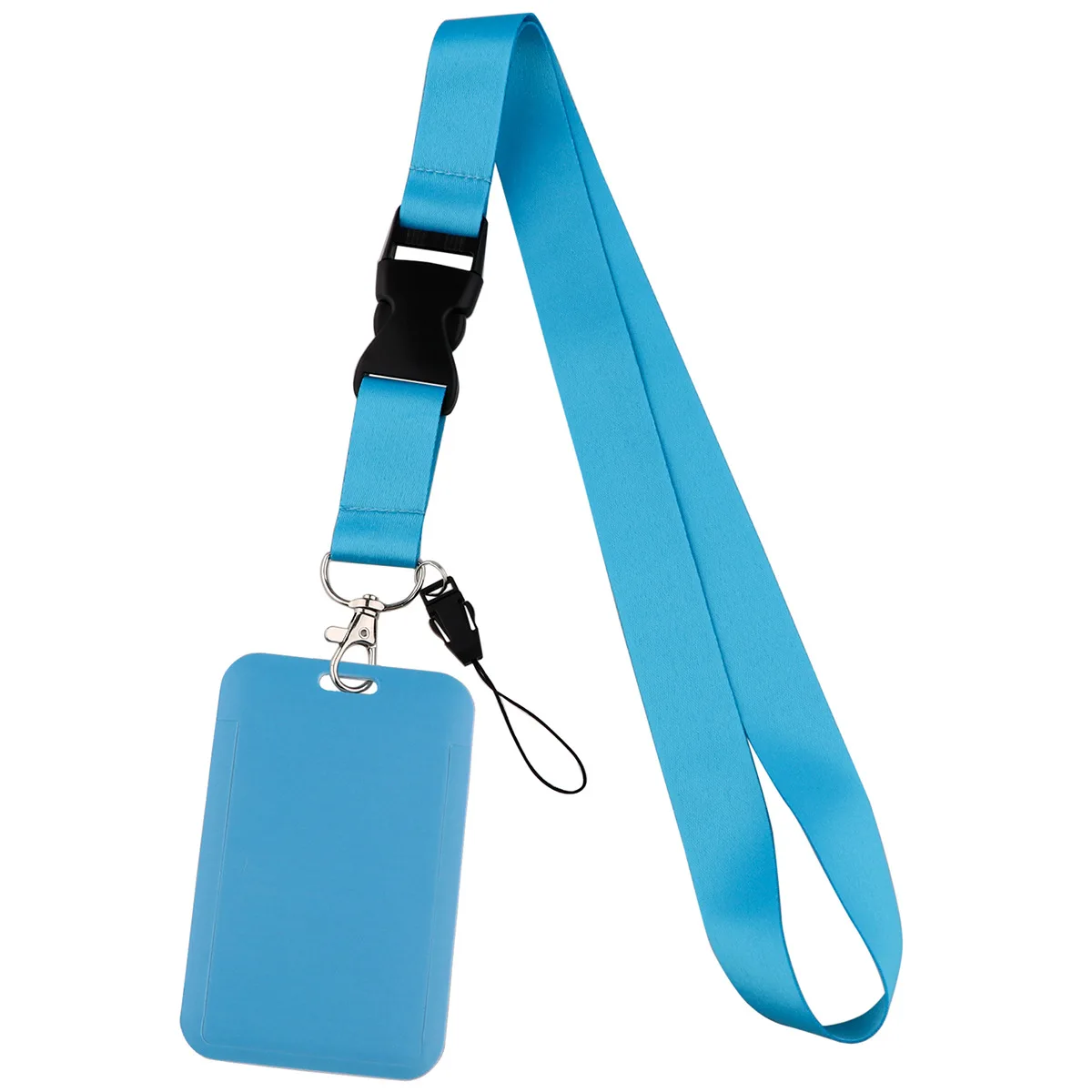 School Students customized logo badge reel id card holder keychain neck lanyards with Cute Anime design