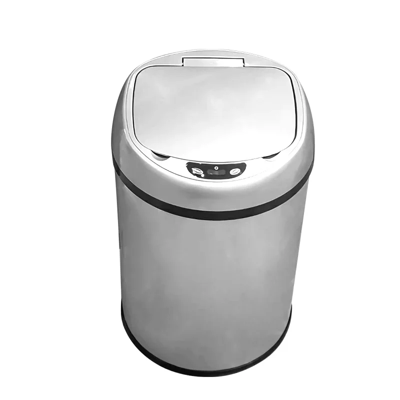 17L Large Capacity Waterproof Stainless Steel Metal Trash Bin With Touchless Automatic Sensor Smart Garbage Bathroom Trash Can