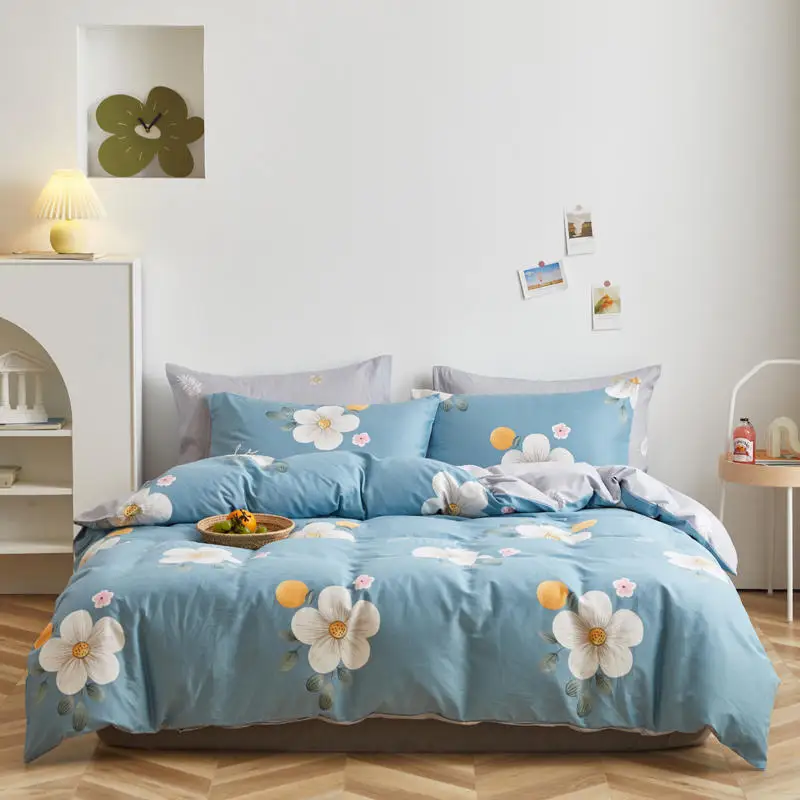 Комплект постельного белья из хлопка Лидер продаж комплект постельных принадлежностей для отелей/домашние постельные принадлежности 100% хлопок с наволочкой